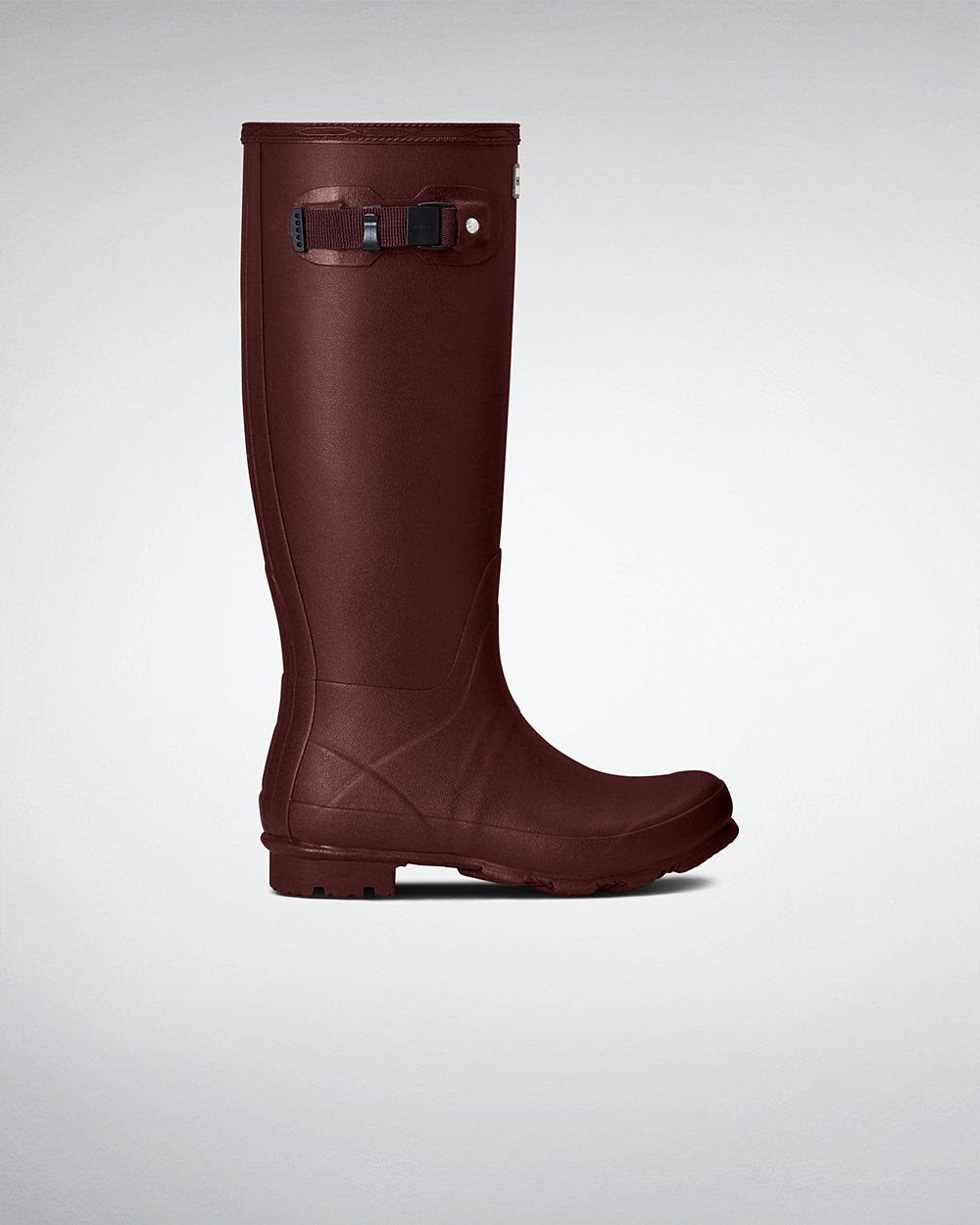 Botas de Lluvia Altas Hunter Mujer - Norris Field - Morados Rojos - KEAIUFY-25